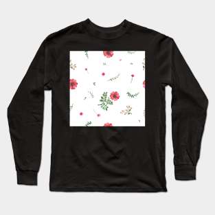 Elegance Seamless pattern with flowers Long Sleeve T-Shirt